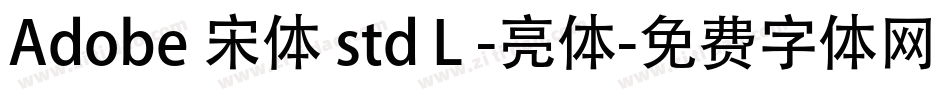 Adobe 宋体 std L -亮体字体转换